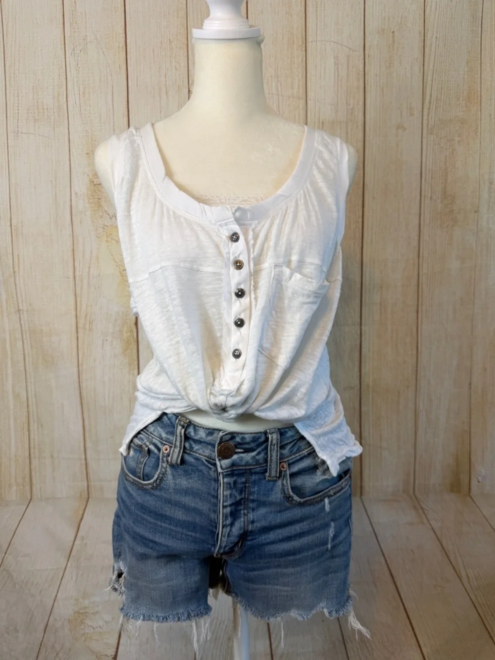 Free People Linen Traveler Tank top -small